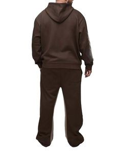 Ensemble survêtement deux pièces en coton 100% délavé à l'acide, personnalisé OEM, avec sweat à capuche d'hiver, couleurs personnalisées, impression numérique, logo brodé - Product Image 2