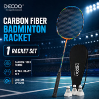 Raqueta de Bádminton Profesional de Fibra de Carbono, Marco Rígido, Potencia de Golpe, OEM, ODM, Personalizada, Venta al Por Mayor, Europa, América, Sudeste Asiático