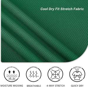 Men's Custom Design Color <b>Green</b> (with Pocket) for T-<b>Shirt</b> Quick Dry Polyester/Cotton Knitted Fabric Solid Pattern-Direct - Product Image 4