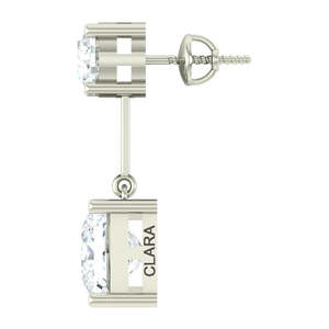 Compre Pendientes Colgantes de Plata de Ley 925 de Primera Calidad para Mujeres y Niñas, Pendientes Geométricos con Baño de Oro de 18k para Bodas - Product Image 3