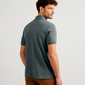 2025เสื้อยืดแขนสั้นคุณภาพสูงของผู้ชายผ้าทอลายทแยงดีไซน์ใหม่สำหรับเสื้อโปโล - Product Image 5