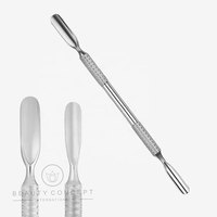 Outil professionnel double tête antidérapant en acier inoxydable pour éliminer les callosités, manucure et nail art, avec pousse-cuticules pour peaux mortes