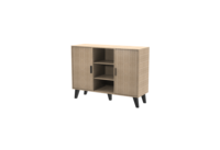 Armoire de salon en bois de style moderne, grand espace de rangement, personnalisable, panneau en bois à 2 portes, design à 3 étagères, meubles de maison