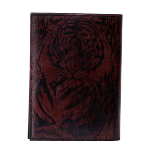 Diario de cuero ecológico recargable, cuaderno de escritura con estampado de León, planificador Vintage encuadernado a mano, diario de viaje, regalo de papel - Product Image 1