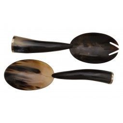 Ensemble de couverts en corne fabriqués à la main pour un repas élégant - Product Image 3