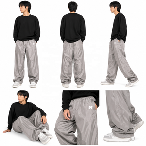Breathable Lightweight men's pants Baggy <b>Trousers</b> <b>Elastic</b> <b>Waist</b> Loose Fit Street Fashion Training Bottoms Bulk Clothing Supplier - Product Image 6