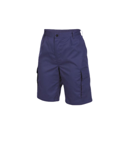 กางเกงขาสั้นคาร์โก้ลำลองผู้ชายคุณภาพสูง ผ้าไม่ถักทอ ดีไซน์ทันสมัย เอวยางยืดปรับได้ กระเป๋า 2 ช่อง ลายเรียบ - Product Image 1