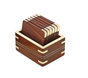Export Quality Eco-Friendly Wooden <b>Coasters</b> <b>for</b> Home Decor Stylish and Functional <b>Drink</b> Mats <b>for</b> Wholesale - Product Image 4