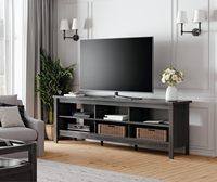 Meuble TV 75 pouces Centre de divertissement en bois avec casiers Meuble TV Salon Chambre Media Console Table
