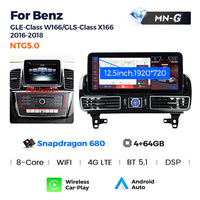 Sistema de Navegación para Automóvil Navifly con Snapdragon 680 y el Sistema Android Más Reciente para Benz Clase GLE, Clase GLS, X166, W166 2016-2018, Compatible con Cámara de 360°