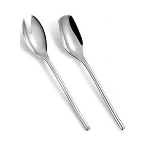 Ensemble de serveurs à salade contemporain, cuillère argentée polie, ensemble de serveurs à salade de riz avec poignée de conception Premium Offre Spéciale - Product Image 5