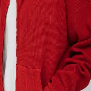 Venta al por mayor personalizado de gran tamaño de los hombres sudaderas con capucha de moda de alta calidad Zip up Hoodie Drop Shoulder Thick Hoodie - Product Image 5