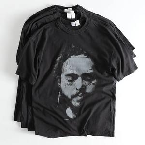 Hombres 150 gramos transpirable 100% algodón camiseta para hombres holgado ajuste holgado impreso tripulación fitness antiarrugas bolsillo - Product Image 3