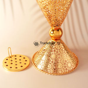 Quemador de metal hecho a mano Tradebyd Bakhoor Mukhbar árabe tradicional para spa y meditación - Product Image 5
