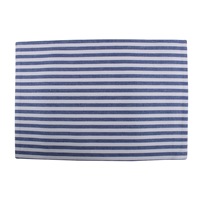 Napperons de table modernes et élégants en coton rayé bleu, tissés, personnalisables, fins, pour la maison, lavables en machine