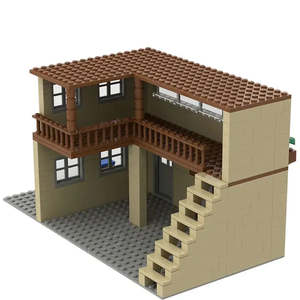 City Street Pubg 1:8 Scale <b>Plastic</b> Building Kit Construction Toy Moc <b>Blocks</b> Sets for Architecture Model Playing - Product Image 1