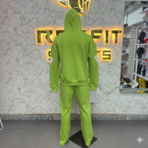 FRVRGR8 Conjunto Deportivo con Capucha Naranja, Sudadera Holgada de Manga Larga y Pantalones de Algodón con Rayas Blancas - Product Image 6