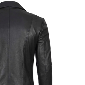 Elegante Abrigo Formal de Cuero Vacuno Genuino de Lujo para Hombre, Blazer de Cuello en V, Transpirable, Talla Grande - Product Image 5