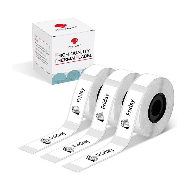 Phomemo 12x40mm Thermal Fax Paper D30/D35/Q30/Q30 with White Label