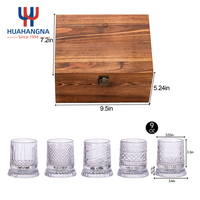 Verres rotatifs à 360 degrés en cristal personnalisés avec pierres à whisky, coffret cadeau en bois haut de gamme, articles de bar, cadeau pour homme, ensemble de verres à whisky
