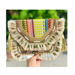 Bolso de diseñador con cuentas para mujer, bandolera con flecos de hilo, novedad - Product Image 1