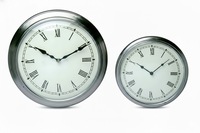 Horloge murale en métal à quartz de style moderne du milieu du siècle Franklin Murphy, décoration de luxe pour la maison, design antique, grande horloge analogique pour salon