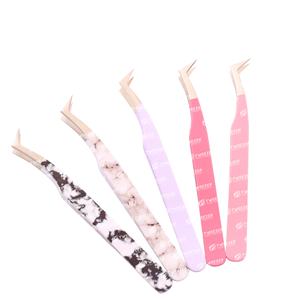 แหนบปลายขนตาจับเพชรสีขาวแยกขนตาเครื่องมือความงามปลายทองธรรมชาติ - Product Image 3