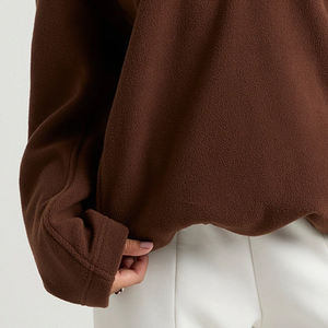 Veste à fermeture éclair sur le devant pour une chaleur réglable, en tissu sherpa, vêtements décontractés avec logo, service OEM de haute qualité pour les acheteurs en gros, prix avantageux - Product Image 3