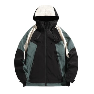 Chaqueta de bombardero de moda a prueba de viento para hombre, cazadora con capucha de lona con cuello redondo, abrigos sueltos para invierno, prendas de vestir universitarias para hombres y mujeres - Product Image 1