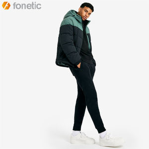 Men's High Quality Custom Coated <b>Puffer</b> <b>Jacket</b> Winter Fashionable Bubble Solid <b>Thin</b> Stand Collar Heated Hood Long OEM Service - Product Image 4