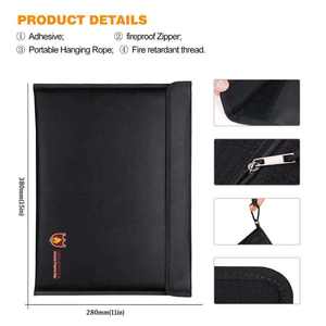 Borsa Portadocumenti in Fibra di Vetro Ignifuga e Impermeabile, Custodia Orizzontale Antiesplosione con Chiusura in Velcro - Product Image 6