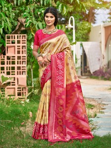 Dernière collection de sarees en soie douce Pochampalli - Product Image 3