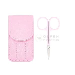 Tijeras profesionales de pestañas de acero inoxidable chapadas en plasma multicolor, herramienta de maquillaje de volumen recto con logotipo de etiqueta privada personalizada - Product Image 6