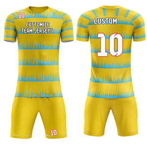 Ensembles d'uniformes de football pour hommes, chemises courtes respirantes en maille de polyester avec logo personnalisé, conceptions de sublimation, style d'équipe de club - Product Image 3