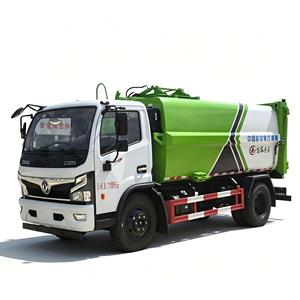 Camion compacteur de déchets à chargement latéral Dongfeng Dolica 10CBM, camion de collecte de déchets à chargement automatique avec benne de 240L - Product Image 5