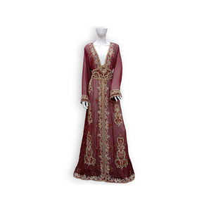 Robe caftan perlée de qualité supérieure vêtements islamiques caftan fantaisie brodé à la main pour femmes robe caftan pour femmes - Product Image 3