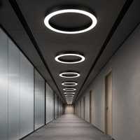 Luminaire suspendu LED circulaire pour salles de formation, salles de classe et bureaux