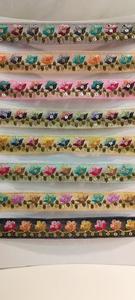 Encaje Bordado Floral 3D Vibrante y Colorido, Diseño Intrincado para Moda de Boda y Decoración del Hogar, Tela de Tul - Product Image 3