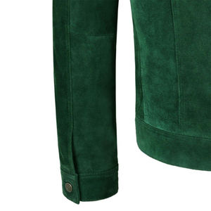 Chaqueta de Cuero de Gamuza para Hombre OEM, Chaqueta de Cuero de Gamuza de Invierno a la Moda para Hombre - Product Image 5