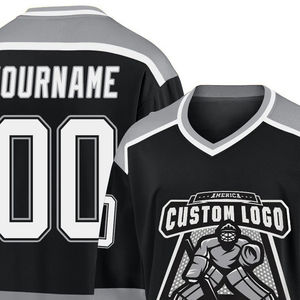 Maillot de hockey sur glace personnalisé de haute qualité en gros, service OEM avec logo personnalisé, design unique, 100% polyester, séchage rapide - Product Image 3
