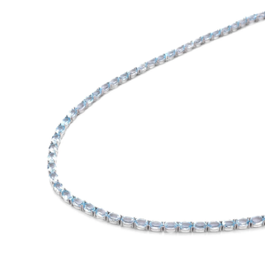 Collar DE TENIS aguamarina ovalada - Product Image 3