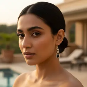 "Black Heart 925 Silver <b>Drop</b> <b>Earrings</b> for Women's <b>Fashion</b> Gift" - Product Image 3