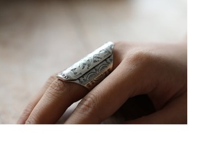 Handcrafted Ethnic Mandala <b>Statement</b> <b>Ring</b> Adjustable Size 925 Sterling Silver Handmade Wide Band Boho Style Jewelry <b>for</b> <b>Women</b> - Product Image 2