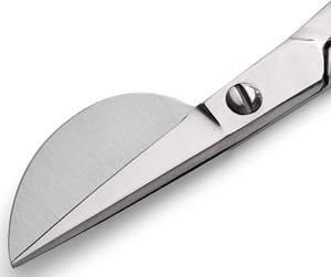 Tijeras de pico de pato con mango dorado de 4.5 pulgadas, ergonómicas, curvadas, offset, sostenibles, para diestros, para el cuidado de cutículas - Product Image 3