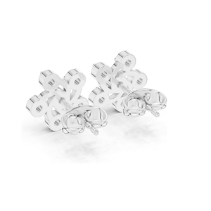 Boucles d'oreilles clous en or 18 carats, 14 carats, 10 carats et argent 925 avec diamant de laboratoire 0,39 carat, clarté VVS-VS EF, motif floral en spirale, rose, jaune, blanc - Product Image 6