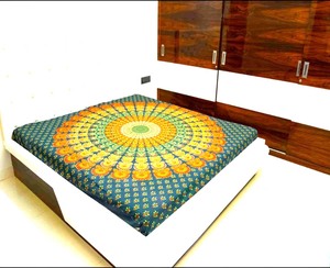 Sábana de algodón orgánico 400TC tamaño King con estampado de flores grandes blanca para regalo de cumpleaños y uso doméstico - Product Image 3