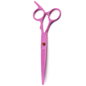 Tijeras de Peluquería Profesionales con Apoyo para Dedos, Color Rosa Bebé, Tijeras para Cortar Cabello, Peluquería, Acero Inoxidable Alemán de Primera Calidad - Product Image 3
