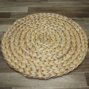 Handmade Round <b>Slate</b> <b>Placemats</b> With Water Hyacinth Design Basic Coasters Holder Set for Kitchen Dining and Home Environment - Product Image 2