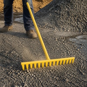 <span class=keywords><strong>Rastrello</strong></span> da Giardino in Acciaio al Carbonio a 16 Denti Saldati, Robusto <span class=keywords><strong>Rastrello</strong></span> <span class=keywords><strong>per</strong></span> Foglie con Manico Liscio e Terminale in Plastica <span class=keywords><strong>per</strong></span> il Giardino - Product Image 2