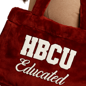 Hbcu กระเป๋าโท้ทขนเฟอร์ DST สีน้ำตาลเข้มเข้มมีลายปักโลโก้ได้ตามต้องการ - Product Image 5